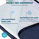 LIORCE Orthopedic Memory Foam XXL Dog Bed - 6" Thick Beds for Extra Large Sized Dog - Waterproof Removable Washable Cover & Wrap-Around Zipper - Ultimate Comfort & Easy Maintenance, Navy