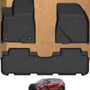 Floor Mats for Toyota Highlander 2014-2019 7/8 Seats, All Weather Protection Floor Liners, Custom Fit Floor Mats for Toyota, TPE Anti-Slip Waterproof Floor Liners (3)