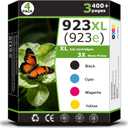 923e 923XL Ink Cartridges Compatible for HP923e for HP 923 XL Printer Ink 923 xl 923e ink Cartridges Work with 8120 8122e 8124e 8125e 8130e 8132e 8134e 8135e 8138e 8139e Printer black C/M/Y(4 Pack)