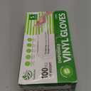 Disposable Vinyl Gloves, Food Safe, Latex-Free Powder-Free Clear Plastic Gloves for Cooking, House Clean, Food Prep (Small)