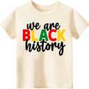 Juneteenth Shirts for Kids  Short-Sleeve T-Shirt for Boys & Girls, Ages 2-8, Celebrate Juneteenth Black History (Yellow, M)