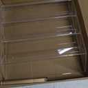 PecMuikee Greeting Card Display, 4 Tiers Clear Acrylic Sticker Display Stand for Vendors Retail, Display Photo Stand for Counter Tabletop Display Supplies, 1 Set