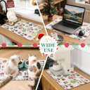 Christmas Coffee Mat 12"x20",Dish Drying Mat for Kitchen Counter, Absorbent Anti-Slip Bar Mat for Countertop, Fit Under Coffee Maker or Dish Drying Rack