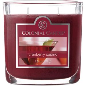 Colonial Candle Cranberry Cosmo Scented Jar Candle, 2 Wick, 3.5 oz, Mottled Wax Candle (Classic Small Oval Jar)