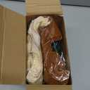 Yinkin 50 Pcs Christmas Velvet Bows Bulk for Xmas Tree 5.5'' Rustic Crafts Velvet Ribbon Bows Vintage Farmhouse Xmas Wreath Ornaments for Gift Wrapping Home Front Door(Khaki, Green, Warm White,50 Pcs)