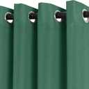 Emerald Green Linen Curtains 84 Inch Length 2 Panels for Living Room Bedroom, Light Filtering Sheer Curtains 84 Inches, Modern Farmhouse Grommet Semi Sheer Soft Privacy Drapes