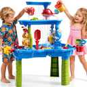 Water Table for Toddlers 3-5, 3-Tier Kids Sand Water Table, Water and Sand Activity Sensory Table Beach Outdoor Backyard Toys for Kids Toddlers Age 3 4 5 6 7 8 Boys Girls