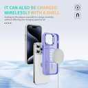 2 x for iPhone 15 Pro Case Compatible with Magsafe, Translucent Matte Camera Kickstand iPhone 15 Pro Case Shockproof Heavy Duty Protective Cover Case for iPhone 15 Pro