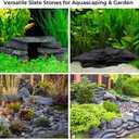6 Natural Aquarium Rocks 6" to 8" Perfect Rocks for Aquariums, Landscaping Model,Tank Decoration, Amphibian Enclosures-Slate Rocks
