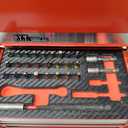 P.I.T. Portable 3 Drawer Steel Tool Box with 61-Pieces Mechanics Tool Set,Magnetic Locking, Red Hand Carry Tool Cases for Hand Tools Repair Tool Kit