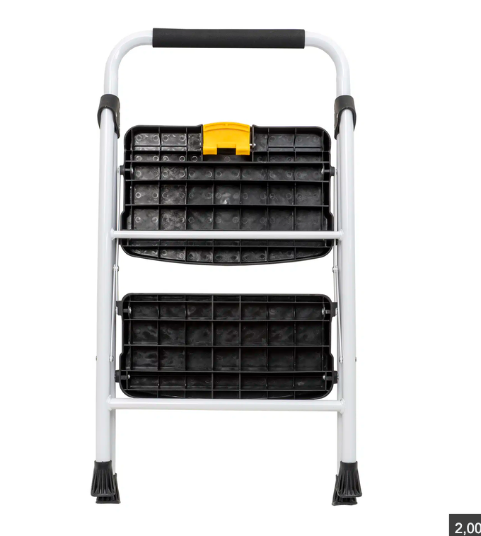3 Step Folding Step Stool with Handrail Three Step Ladder with Anti-Slip Pedal