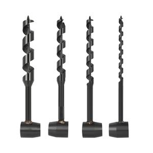 4 Pcs Hand Auger Wood Drill,Bushcraft Hand Auger Wrench Scotch Eye Wood Auger Survival Settlers Wrench Tool Bushcraft Gear for Camping,Outdoor,Hiking,Woodworking