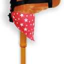 Ponyland: Music Stick Animal - Brown Horse - Music Button, Sturdy Two-Piece Stick W/Colorful Soft Plush Animal Head, Pretend Play Toy, Kids Ages 3+