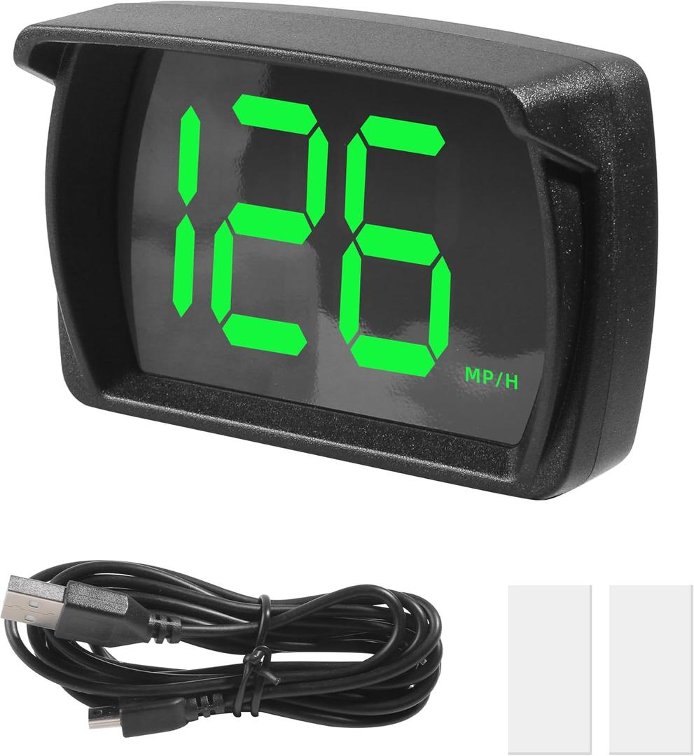 GPS Speedometer,Digital Speedometer for Car,Car Accessories Universal HUD MPH Speed Meter,Heads Up Display with LED Large Font,Suitable for Most Cars,Trucks,Boats,Motorcycles,SUVs Etc