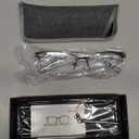 FONHCOO Bifocal Reading Glasses for Women, Metal Spring Hinge Blue Light Blocking Half Frame readers Anti UV/Glare/Eyestrain (Black)