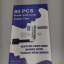 12PCS Hook and Loop Cable Straps, Cable Management Under Desk, Adhesive Cable Ties, Reusable Wire Organizers for Cords, Cords Management, Computer Accessories for Desk, Home Office Essentials, Black