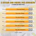 2 x Spakon 24 Pack Inspirational Golf Pencils Mini Half Pencils Bulk with Eraser from Teacher Rainbow Colorful Pencil for Kid Motivational Sharpened Pencil Classroom Gifts (Yellow)