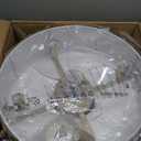 20" Gold Fandelier Ceiling Fans with Lights, Crystal Boho Chandelier Ceiling Fan with Light Remote Control, 6-Speed for Bedroom, Living Room, Nursery (White)