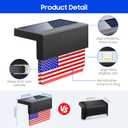 American Flag Decorations Solar Fence Lights, 6 Pack UAS Flag Solar Lights Outdoor for Fence with RGB & Warm White Mode, Waterproof Deck Fence Lights Solar Powered for Patriotic Decor