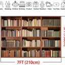 LYWYGG 7X5FT Bookshelf Backdrop Vintage Bookcase Magic Books Grunge Ancient Library Vinyl Photography Background Photo Studio Props CP-49
