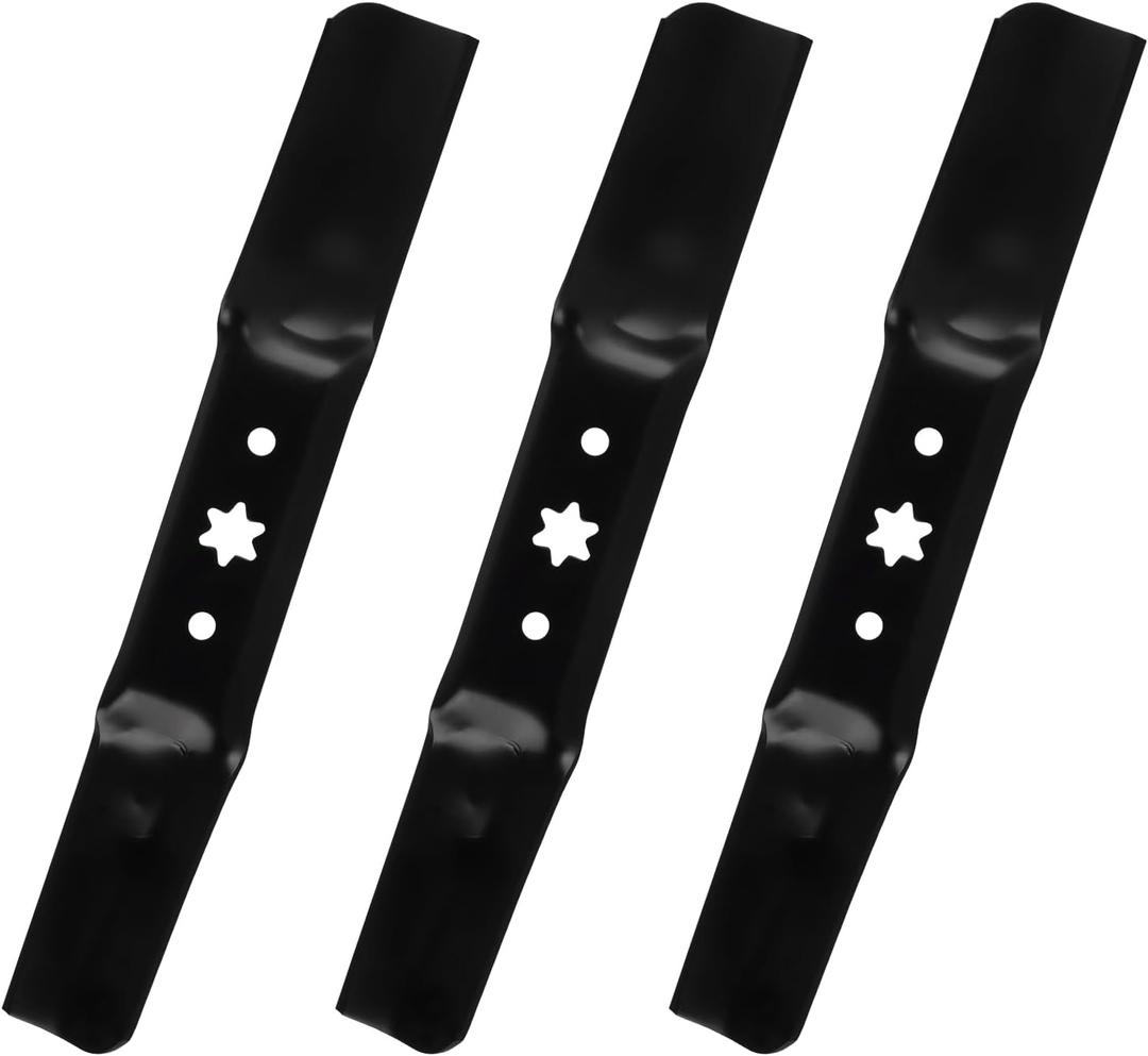3PCS 942-05052A Mower Blades 6 Point Star for Cub Cadet 50 Inch Deck XT1 LT50 GT50 RZT50 L50 S50 XT2 LX50 Troy Bilt Mustang XP Craftsman Z550 T260 742-05052A Medium Lift 2-in-1 Blades