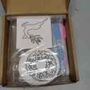 Maitys 65 Pcs Christmas Foam Texture Painting Kit 3 x 3'' Pre-Designed Magic Foam with Colors Marker Water Brushes DIY 3D Craft Drawing Set for Christmas Party Gifts Holiday Activities