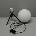 Modern Globe Table Lamp Milk White Glass Table Lamp Small Bedside Lamp Nightstand Lamp with Black Tripod Base Minimalist Ball Reading Desk Lamp for Bedrooom Living Room Office Study Room