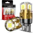 LASFIT 7443 7440 LED Bulbs Reverse Backup Light, 7444 7444na White T20 Daytime Running DRL Parking Lamp L-7440 W21W WY21W 6000K for Automotive Replacement, Plug and Play, Pack of 2