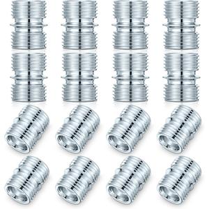 16 Pcs Coarse Thread Connectors 3/4 Inch Wire Shelving Pole 16 Teeth Wire Shelf Fittings Metal Shelf Unit Replacement Accessories for Wire Rack Poles Metal Shelving Parts