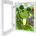 1 Pack Kids Art Frames 8.5x11 Inch Kids Artwork Flip Frame Changeable for Picture Display, Children School Drawing Projects Storage, Horizontally Vertically Wall Hanging, Front Opening, White