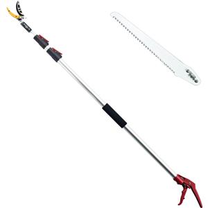 4.6-10 Ft Tree Trimmers Long Handle Pruner with Long Reach Pole Saw, Extendable Tree Pruner Cut and Hold Pruning Trimmer, Telescoping Fruit Picker Pole Tools for Branches Bypass Lopper