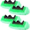 Vesici Car Wash Brush Head with Soft Detailing Bristle Flow Thru Car Cleaning Brush Exterior Car Wash Equipment for Auto Truck RV Boat Camper Washing, 10 Inch(Green,4 Pcs)