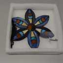 Stained Glass Tiffany Style Flower Window Hangings Sun Catcher (Green)