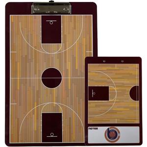 Basketball Coaching Board | Double-Sided Premium Dry Erase Clipboard with Full & Half Court (Maroon/ Burgundy)