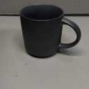 famiware Coffee Mug Set for 4, Star 12 oz Catering Mugs Cup Set with Handle for Coffee, Tea, Cocoa, Milk - Ceramic Stoneware Drinkware Set, Matte Dark Charcoal