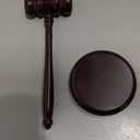 Handmade Wooden Gavel and Block Set Perfect for Lawyer Judge Auction Sale Meetings Student and Gifts (Round Block I)