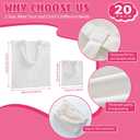 Sublimation Blank Tote Bags, 20Pcs Canvas Tote Bags 16.1 x 15.4 Inch, 9.1 x 8.3 Inch Small Canvas Tote Bag Reusable Grocery Bags Shopping Cloth Bag for Heat Transfer, DIY, Mother's Day Craft, White