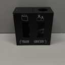 2 in 1 Trash Bag Dispenser and Grocery Bag Holder, Large Wooden Trash Bag Holder,Trash Bag Dispenser for Grocery Bags and Plastic Bags,Kitchen Cabinet Under Sink Organizers and Storage (Black)