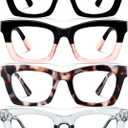 CCVOO Stylish Reading Glasses for Women, Stylish Eyeglasses, Blue Light Readers, Cheaters, +0.75