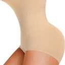 High Waisted Shapewear for Women Tummy Control Underwear Seamless Comfort Slimming Briefs Panty (Large, Nude)