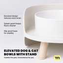 MalsiPree Elevated Dog Bowls - Puppy Adoption Gifts & Cute Puppy Accessories - 45 Tilt Feeding Station with Ceramic Dishes - Food and Bowls Set - Dog Birthday Gifts for Small Pets - Sand Beige