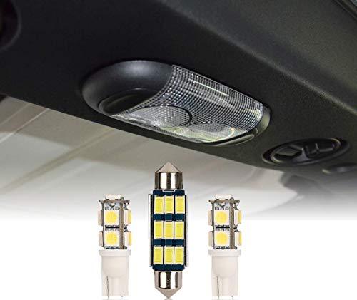 Hooke Road JK Wrangler Dome Light Bulbs, Interior Bright White Upper LED Reading Map Lights Kit for 07-18 Jeep JK Wrangler - 3PCS