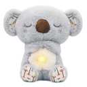 Breathing Stuffed Animal, Mush Plushies for Anxiety and Sleep, Four Gear Adjustment, Volume Control, Rhythmic Breathing Motion with Music Lights, for Newborns 0+ Months