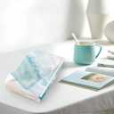 Beach Kitchen Towels Set of 2 Dish Towels Kitchen Hand Towels Absorbent Quick Dry Microfiber Cloth Dish Towel for Kitchen Drying 18" x 26",Coastal Ccean Sand Wave Blue Teal