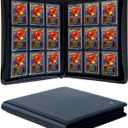 Top loader Binder - Holds 288+ Top Loaders for Cards, 9 Pocket Top Loader Binders with Sleeves for 3" x 4" Rigid Card Holders for Baseball, Football and other Sports Cards(Black)