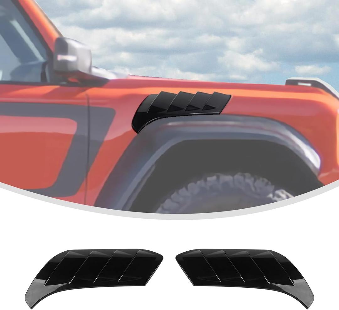 Linskip Fender Vent Sets Compatible with 2022-2024 2025 Ford Bronco Raptor Accessories, Fender Flares Vent Guard Cover for Bronco Raptor Exterior Accessories(Gloss Black)