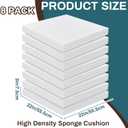 Frienda 8 Pack 3" x 22" x 22" Upholstery High Density Craft Foam