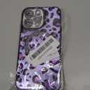 Magnetic Case for iPhone 14 Pro Max Case Leopard Cheetah Print Compatible with MagSafe Diamond Glitter Phone Case Cover for iPhone 14 ProMax, Black