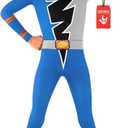 Morphsuits Blue Deco Dino Fury Power Ranger Costume for Kids, Power Ranger Morphers (Large)