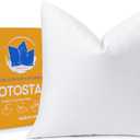 OTOSTAR Pack of 1 Down and Feather Throw Pillow Inserts, 26 x 26 Soft Fluffy Square Pillow Inserts with 100% Cotton Cover Decorative Pillows for Sofa Couch Bed-White